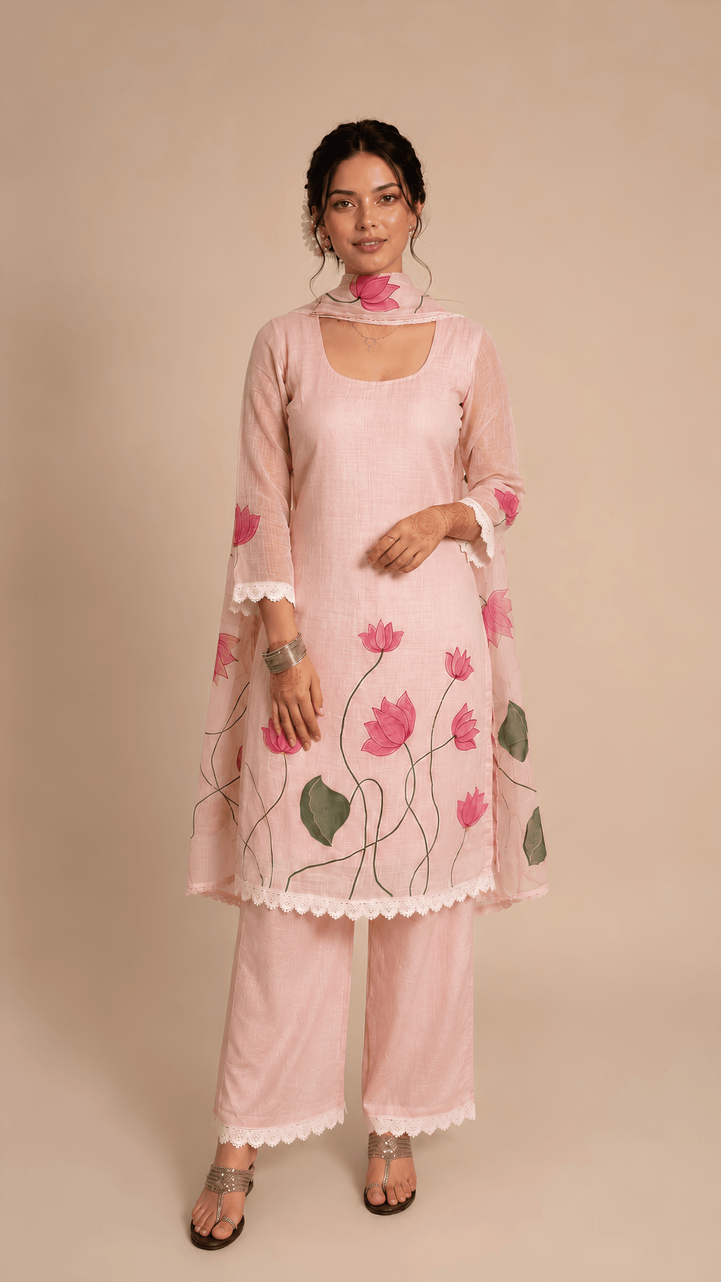 Pichwai Kotadoria Suit (Pink)