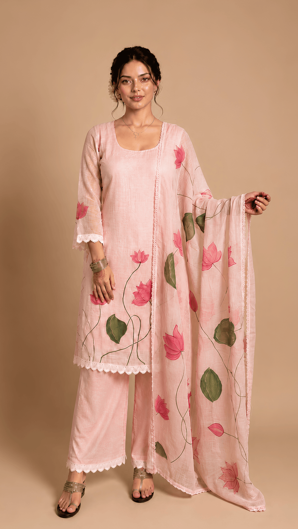 Pichwai Kotadoria Suit (Pink)