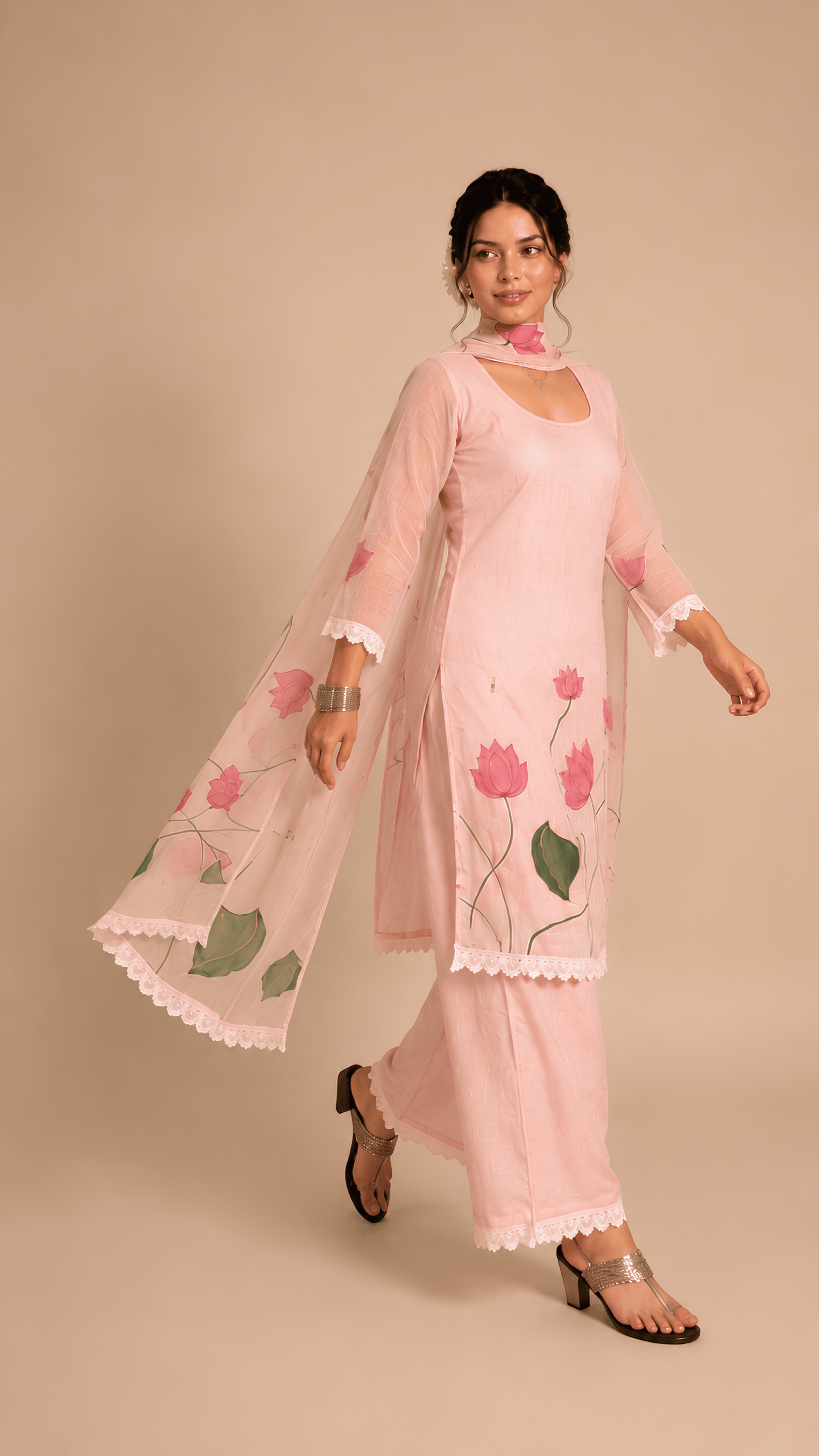 Pichwai Kotadoria Suit (Pink)