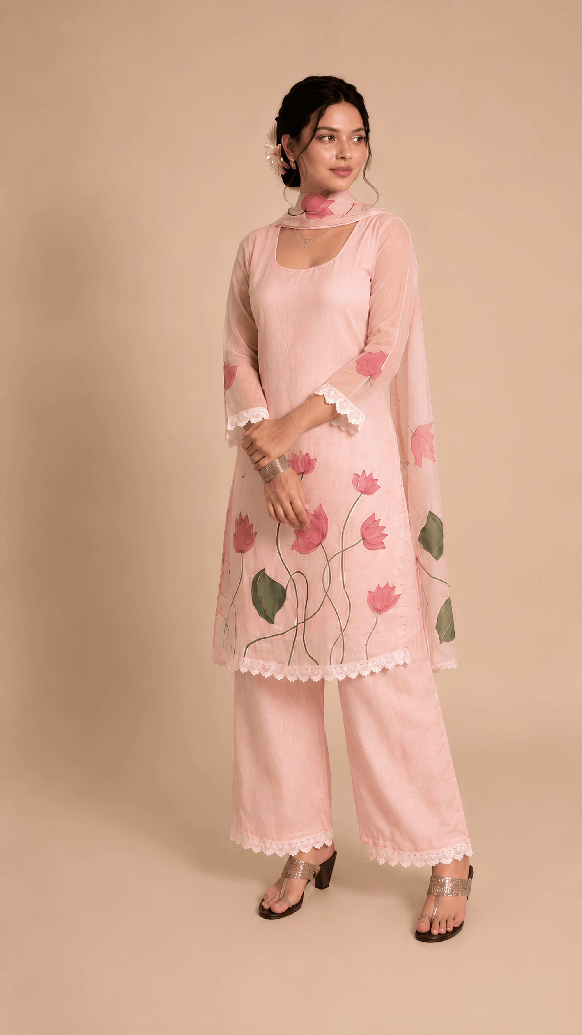 Pichwai Kotadoria Suit (Pink)