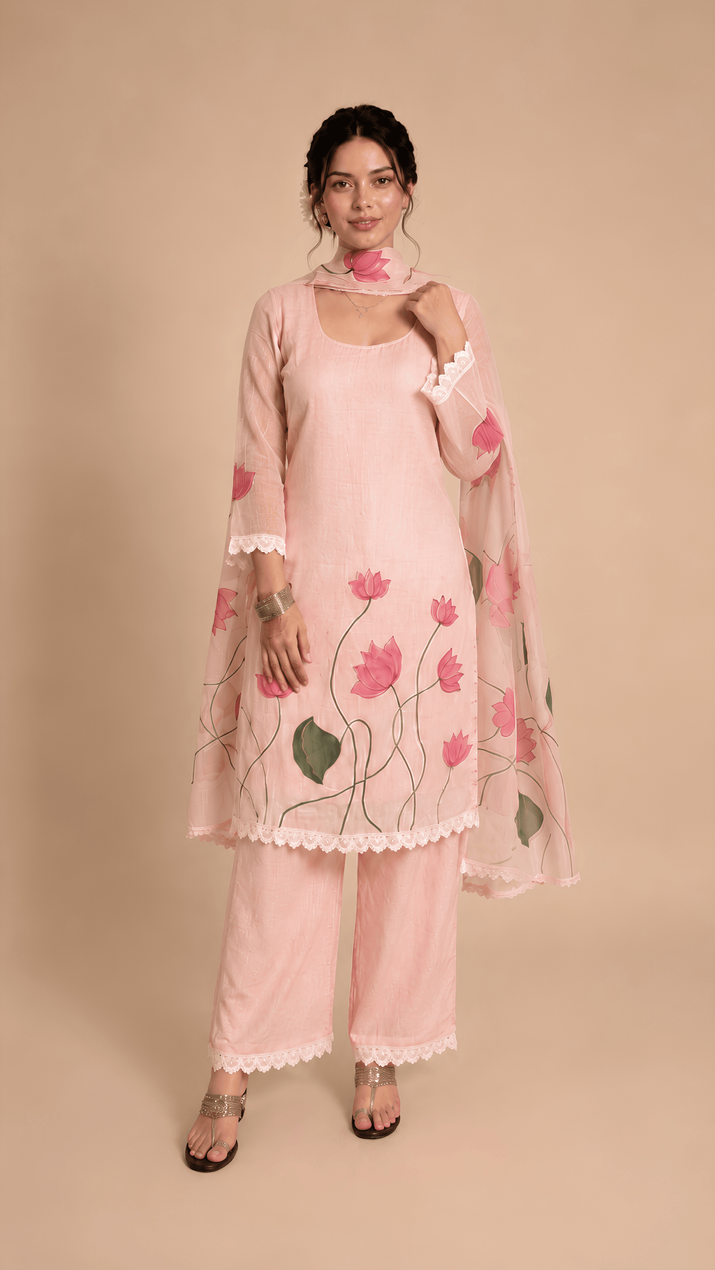 Pichwai Kotadoria Suit (Pink)