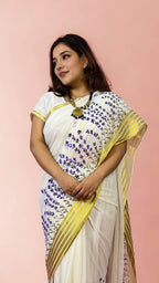 Chiffon Lavender Hand-painted