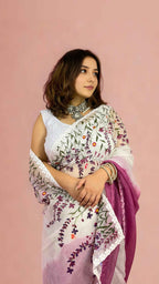 Mulberry Ombre Handpainted Kota Doria