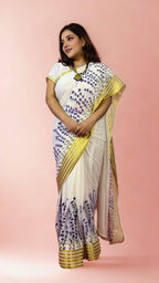 Chiffon Lavender Hand-painted