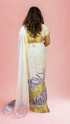 Chiffon Lavender Hand-painted